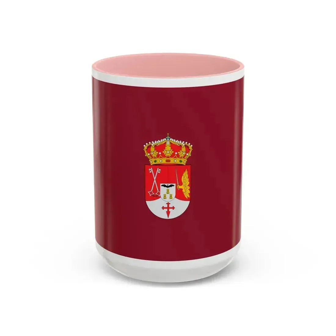 Flag of Albacete Spain - Accent Coffee Mug 15oz Pink - Go Mug Yourself