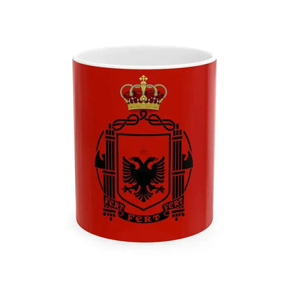 Flag of Albania 1939-1943 crowned (Albania) White Coffee Mug 11oz - Go Mug Yourself