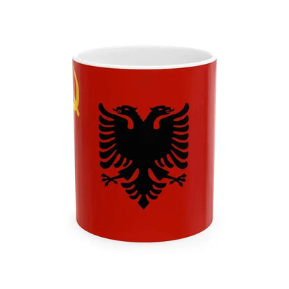 Flag of Albania 1944-1946 (Albania) White Coffee Mug 11oz - Go Mug Yourself