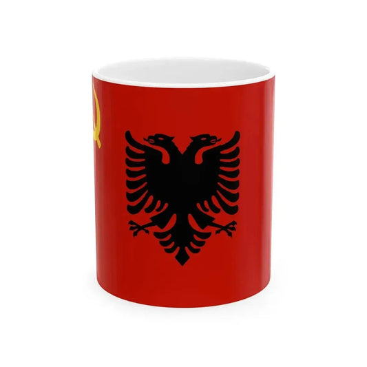 Flag of Albania 1944-1946 (Albania) White Coffee Mug 11oz - Go Mug Yourself