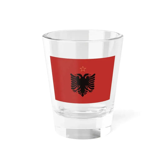 Flag of Albania 1970s1980s (Albania) Shot Glass 1.5oz 1.5oz - Go Mug Yourself