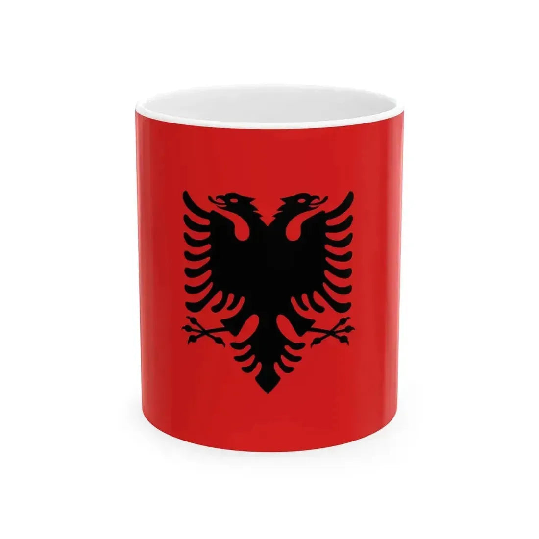 Flag of Albania 1992-2002 3-2 (Albania) White Coffee Mug 11oz - Go Mug Yourself