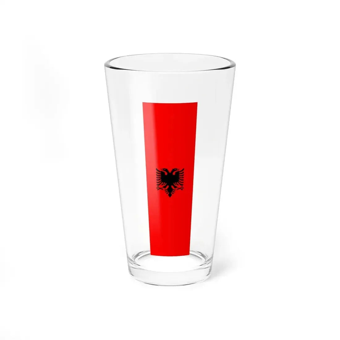 Flag of Albania Vertical (Albania) Pint Glass 16oz 16oz - Go Mug Yourself