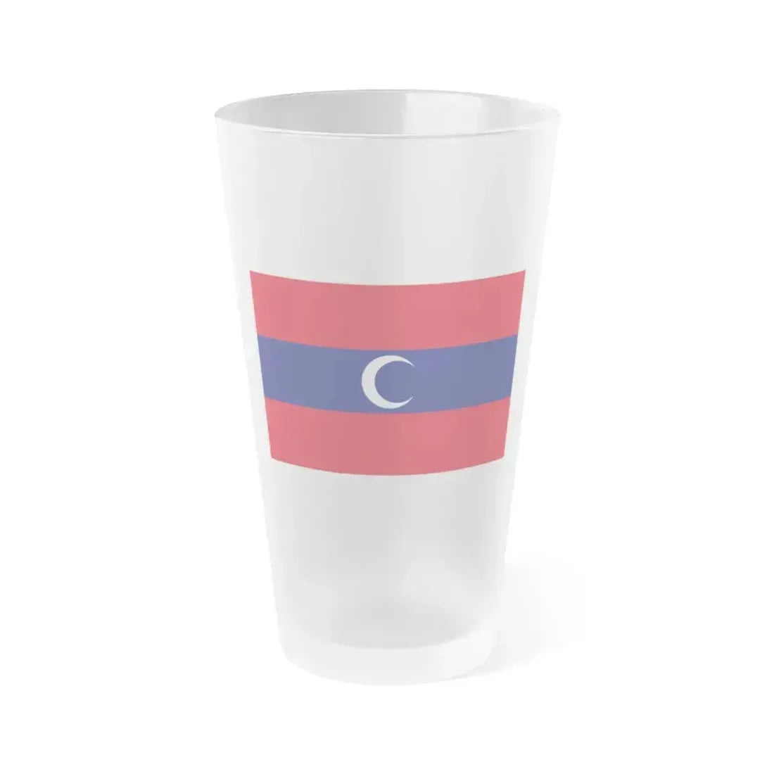 Flag of Albanian Muslims of the first quarter of the 19th century - Frosted Pint Glass 16oz 16oz Frosted - Go Mug Yourself