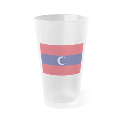 Flag of Albanian Muslims of the first quarter of the 19th century - Frosted Pint Glass 16oz 16oz Frosted - Go Mug Yourself