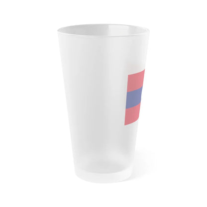 Flag of Albanian Muslims of the first quarter of the 19th century - Frosted Pint Glass 16oz-Go Mug Yourself