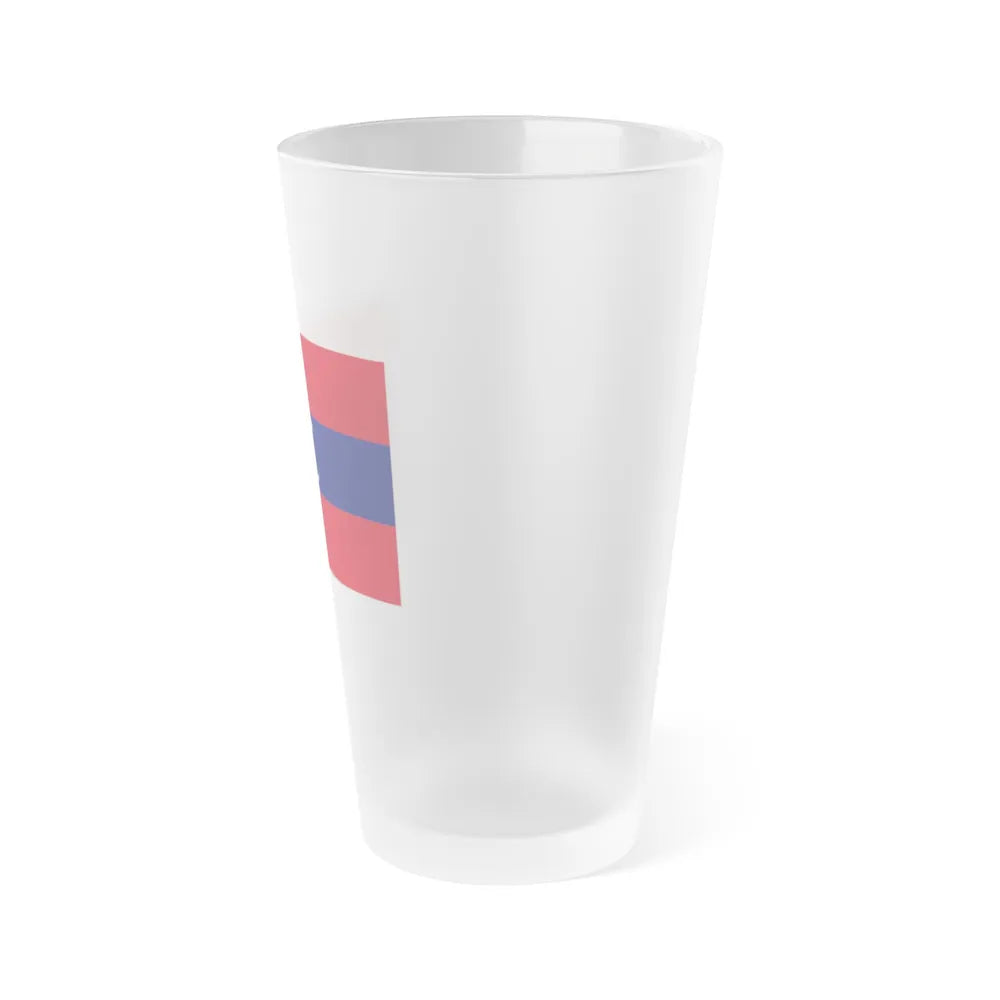 Flag of Albanian Muslims of the first quarter of the 19th century - Frosted Pint Glass 16oz-Go Mug Yourself