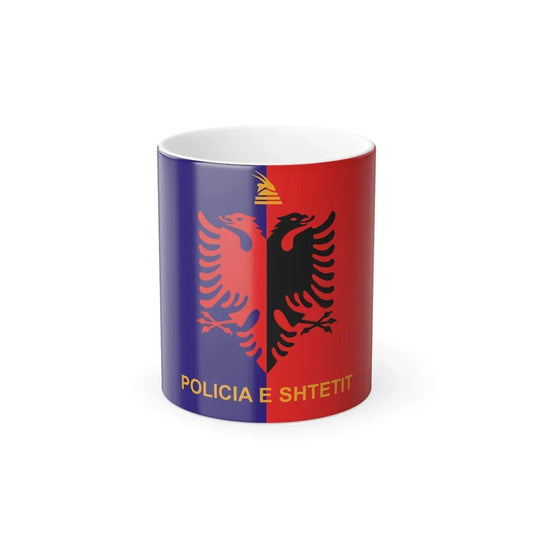 Flag of Albanian State Police - Color Changing Coffee Mug 11oz - Go Mug Yourself