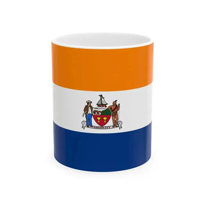Flag of Albany New York (United States) White Coffee Mug 11oz - Go Mug Yourself