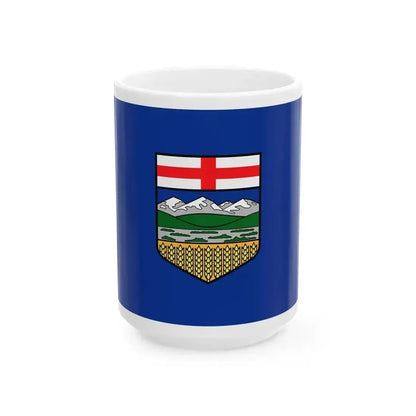 Flag of Alberta 3-2 (Canada) White Coffee Mug 15oz - Go Mug Yourself
