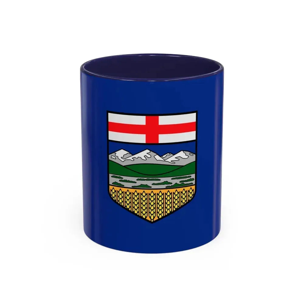 Flag of Alberta Canada - Accent Coffee Mug 11oz Navy - Go Mug Yourself