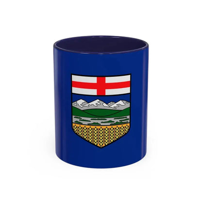 Flag of Alberta Canada - Accent Coffee Mug 11oz Navy - Go Mug Yourself