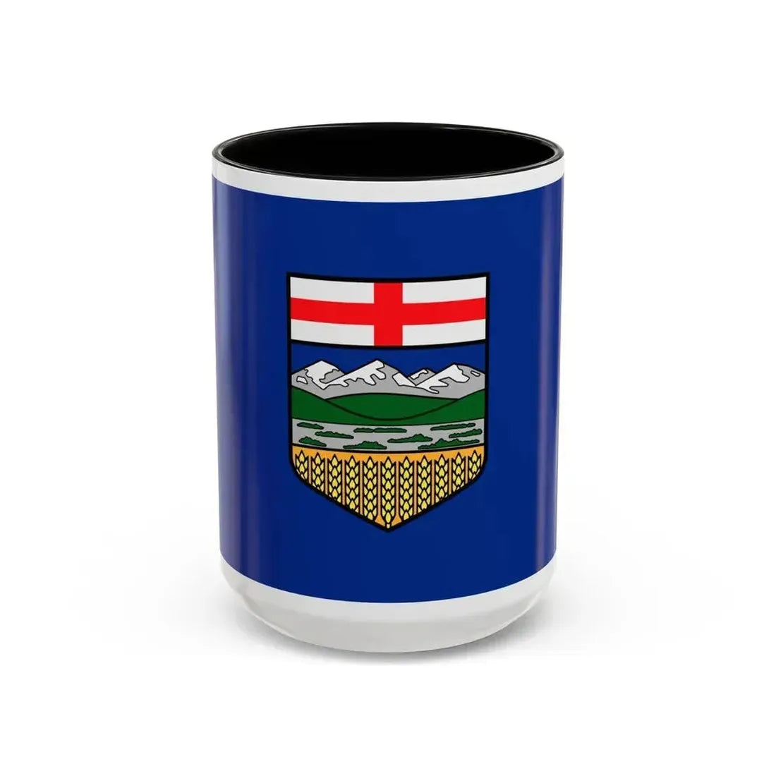 Flag of Alberta Canada - Accent Coffee Mug 15oz Black - Go Mug Yourself