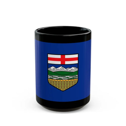 Flag of Alberta Canada - Black Coffee Mug-15oz-Go Mug Yourself