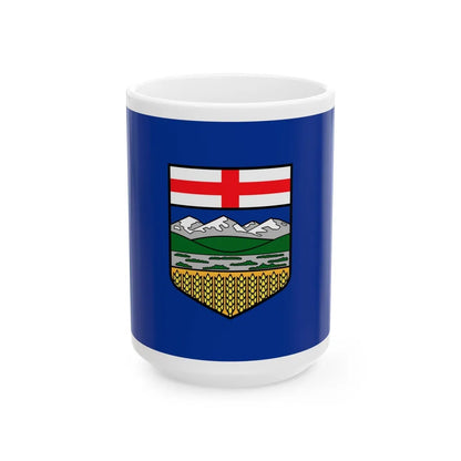 Flag of Alberta Canada - White Coffee Mug-15oz-Go Mug Yourself