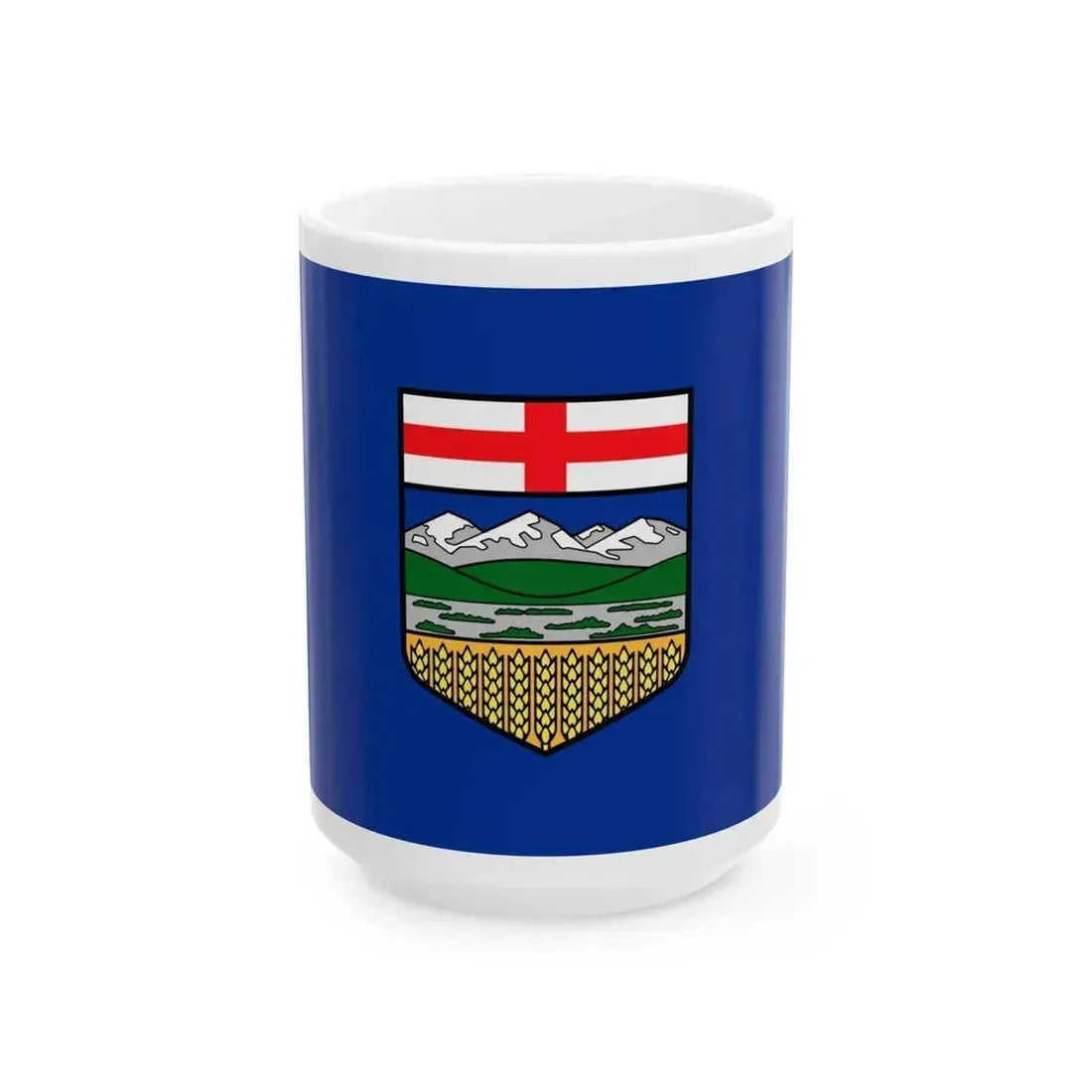 Flag of Alberta Canada - White Coffee Mug 15oz - Go Mug Yourself