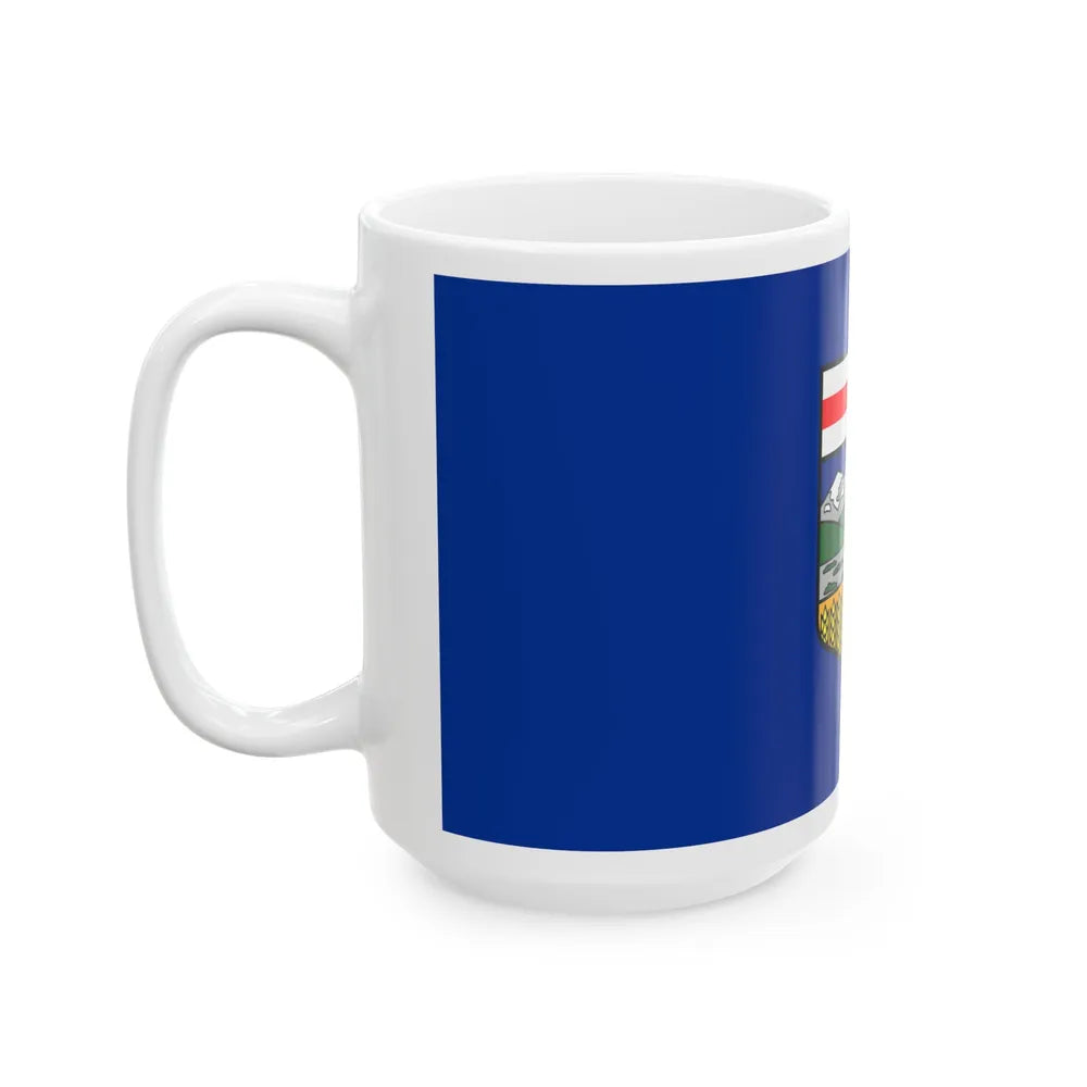 Flag of Alberta Canada - White Coffee Mug-Go Mug Yourself