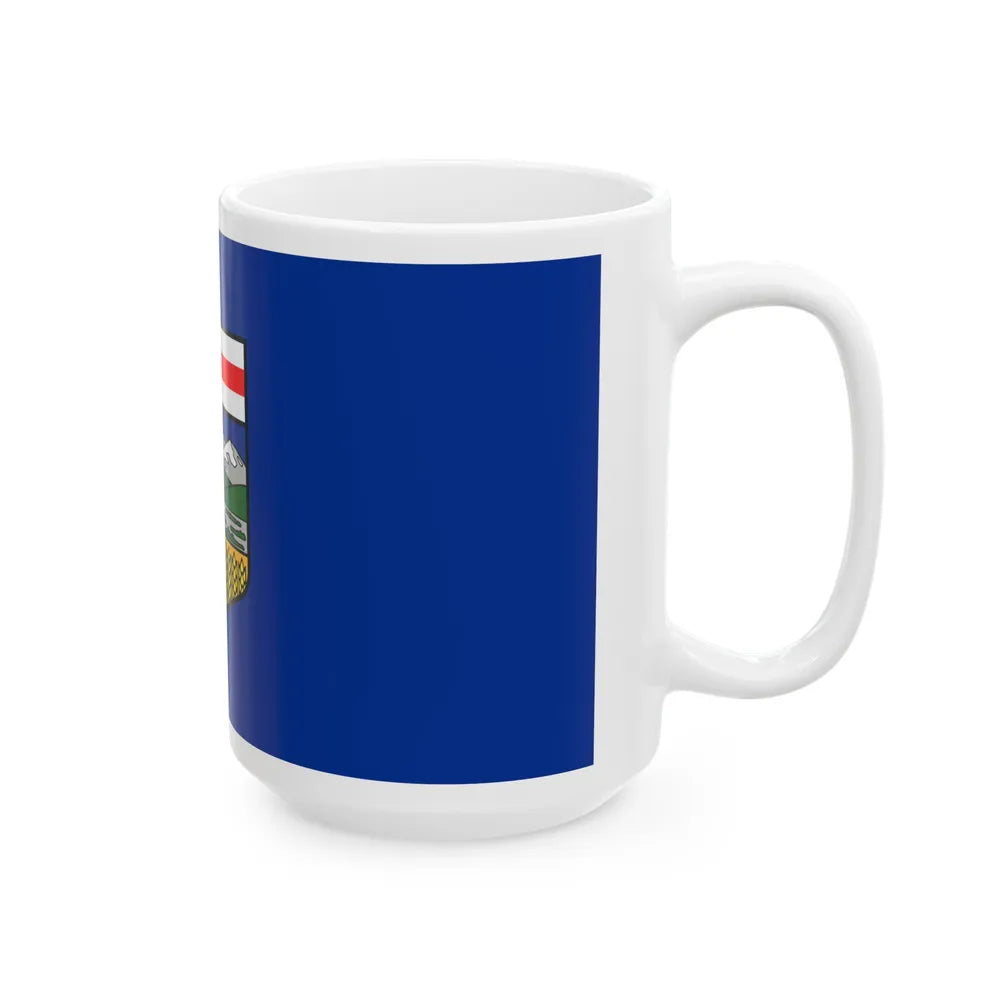 Flag of Alberta Canada - White Coffee Mug-Go Mug Yourself