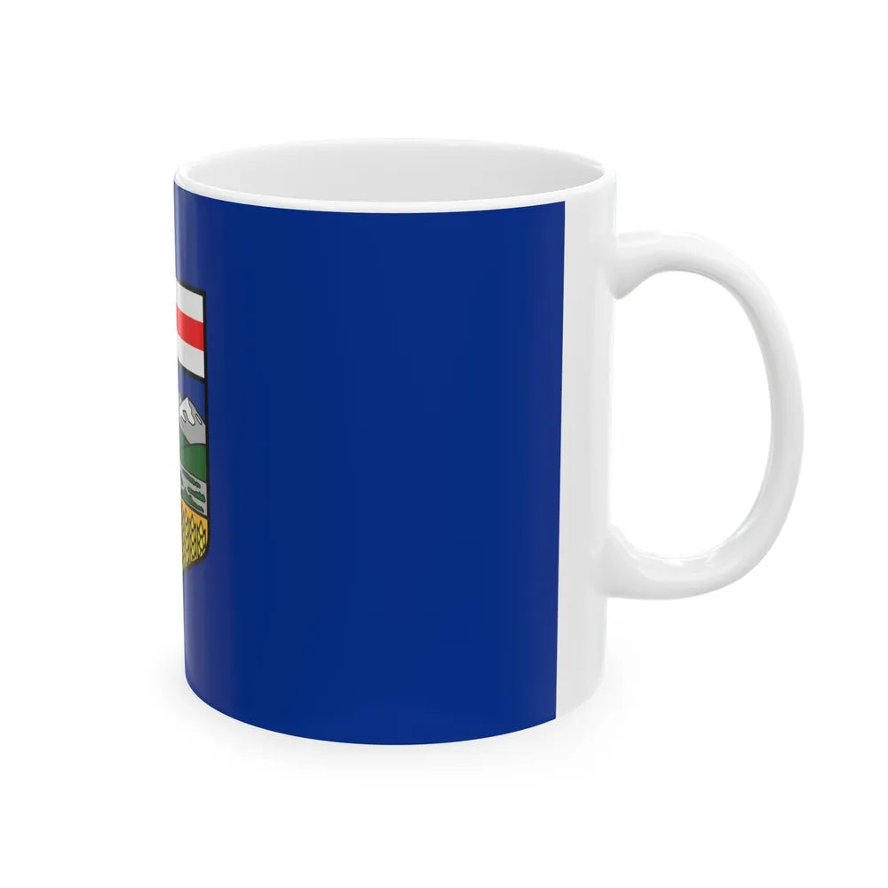 Flag of Alberta Canada - White Coffee Mug-Go Mug Yourself