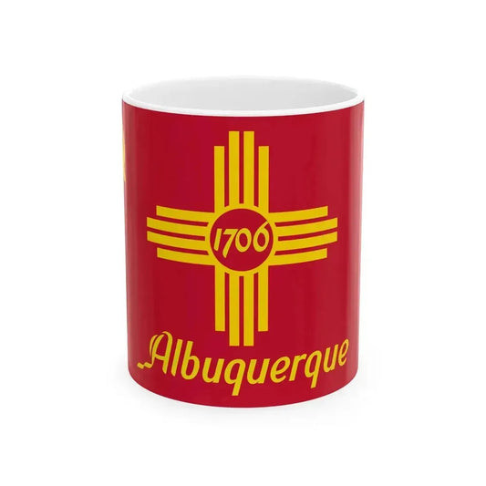 Flag of Albuquerque New Mexico (Mexico) White Coffee Mug 11oz - Go Mug Yourself