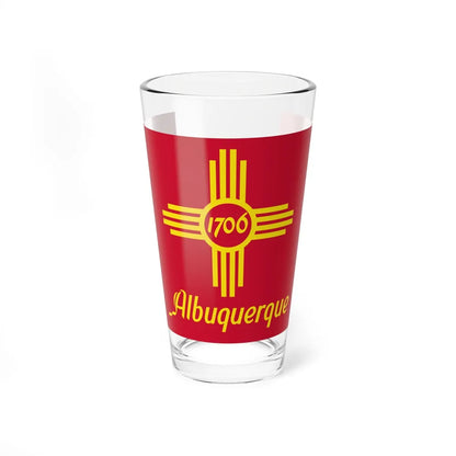 Flag of Albuquerque, New Mexico - Pint Glass 16oz-16oz-Go Mug Yourself