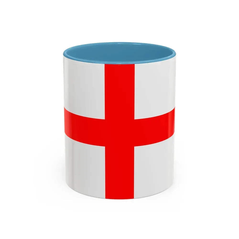 Flag of Alessandria Italy - Accent Coffee Mug 11oz Light Blue - Go Mug Yourself
