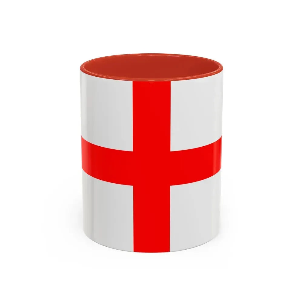Flag of Alessandria Italy - Accent Coffee Mug 11oz Red - Go Mug Yourself