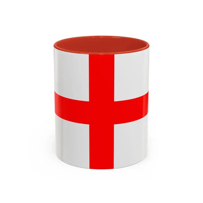 Flag of Alessandria Italy - Accent Coffee Mug 11oz Red - Go Mug Yourself