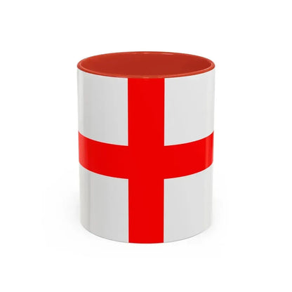 Flag of Alessandria Italy - Accent Coffee Mug 11oz Red - Go Mug Yourself