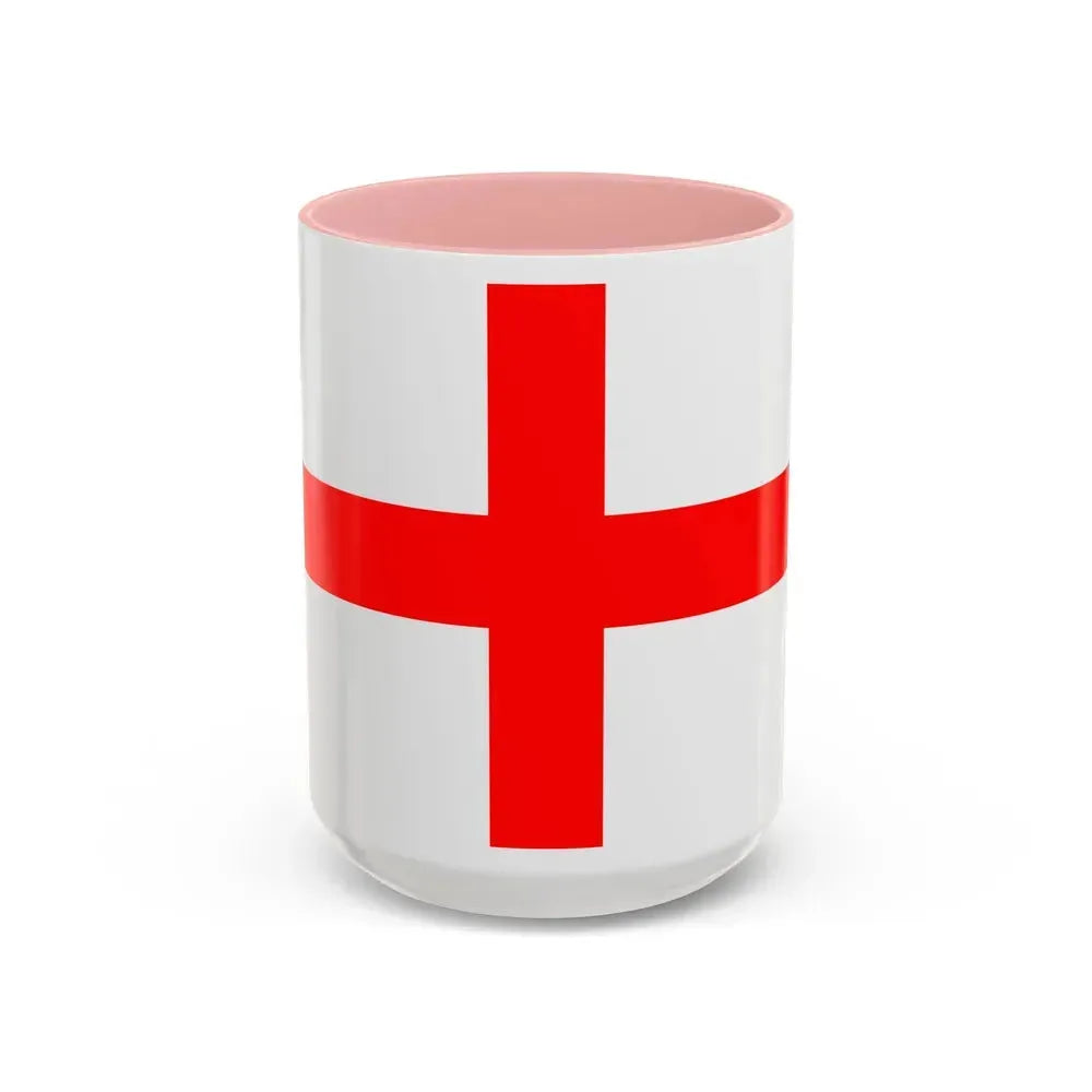 Flag of Alessandria Italy - Accent Coffee Mug 15oz Pink - Go Mug Yourself