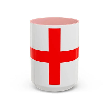 Flag of Alessandria Italy - Accent Coffee Mug 15oz Pink - Go Mug Yourself