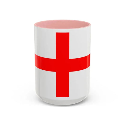 Flag of Alessandria Italy - Accent Coffee Mug 15oz Pink - Go Mug Yourself