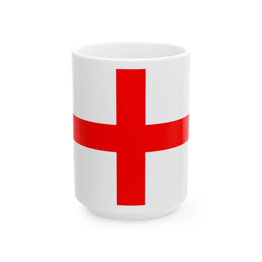 Flag of Alessandria Italy - White Coffee Mug-15oz-Go Mug Yourself