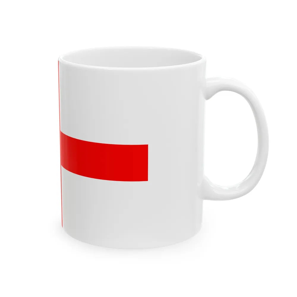 Flag of Alessandria Italy - White Coffee Mug-Go Mug Yourself