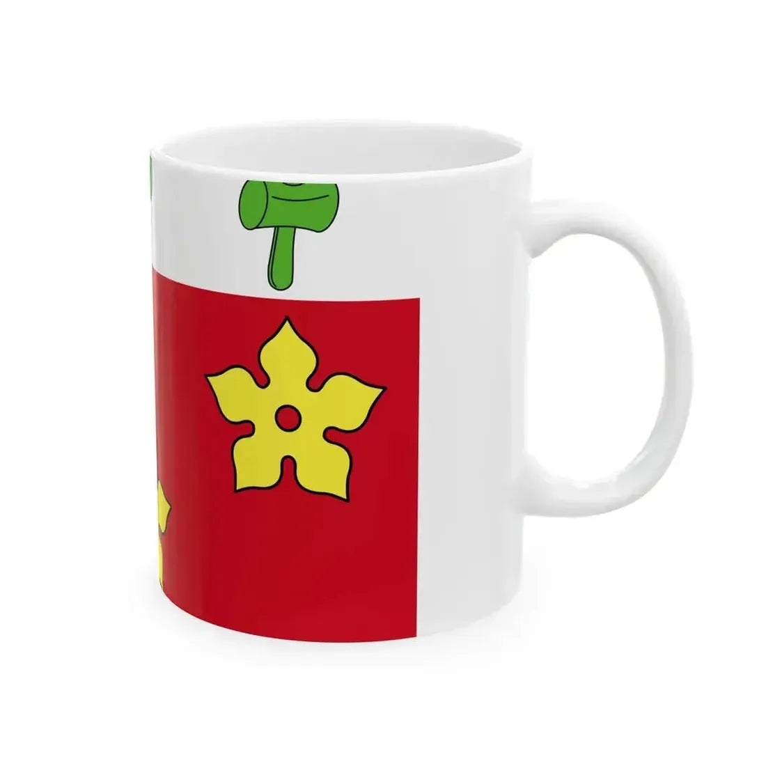 Flag of Alette (France) White Coffee Mug - Go Mug Yourself