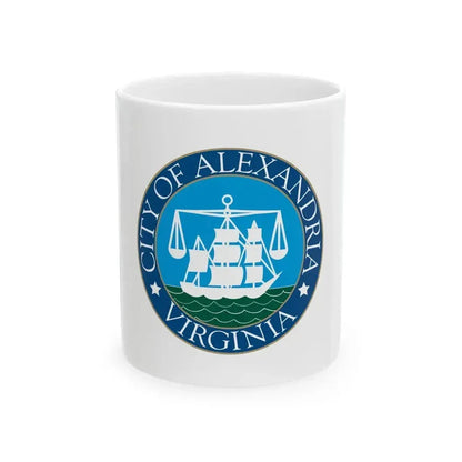 Flag of Alexandria Virginia (United States) White Coffee Mug 11oz - Go Mug Yourself