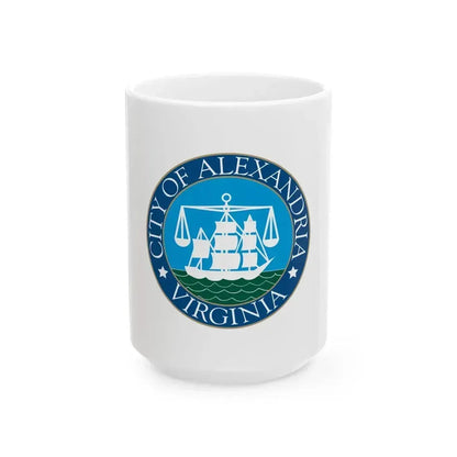 Flag of Alexandria Virginia (United States) White Coffee Mug 15oz - Go Mug Yourself