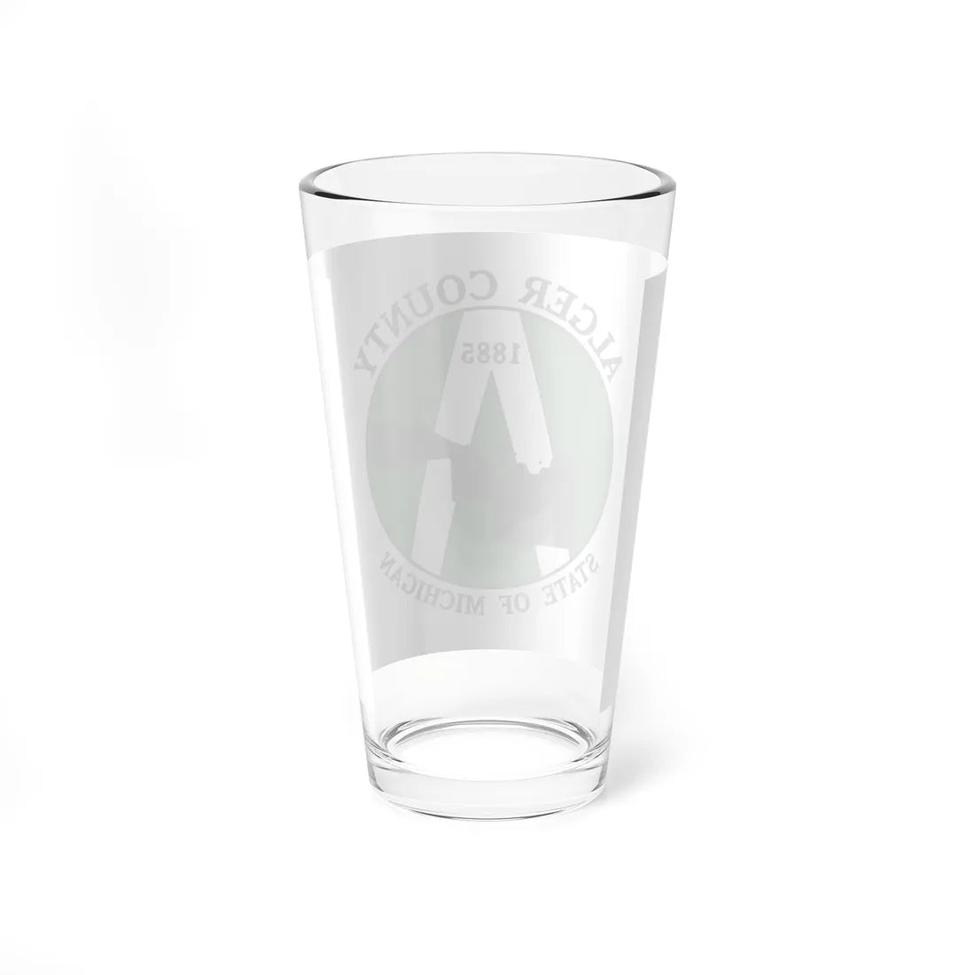 Flag of Alger County Michigan (United States) Pint Glass 16oz - Go Mug Yourself