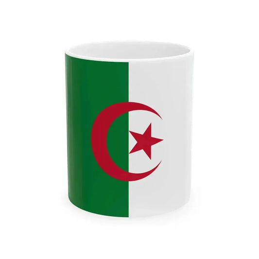 Flag of Algeria color shades variant (Algeria) White Coffee Mug 11oz - Go Mug Yourself