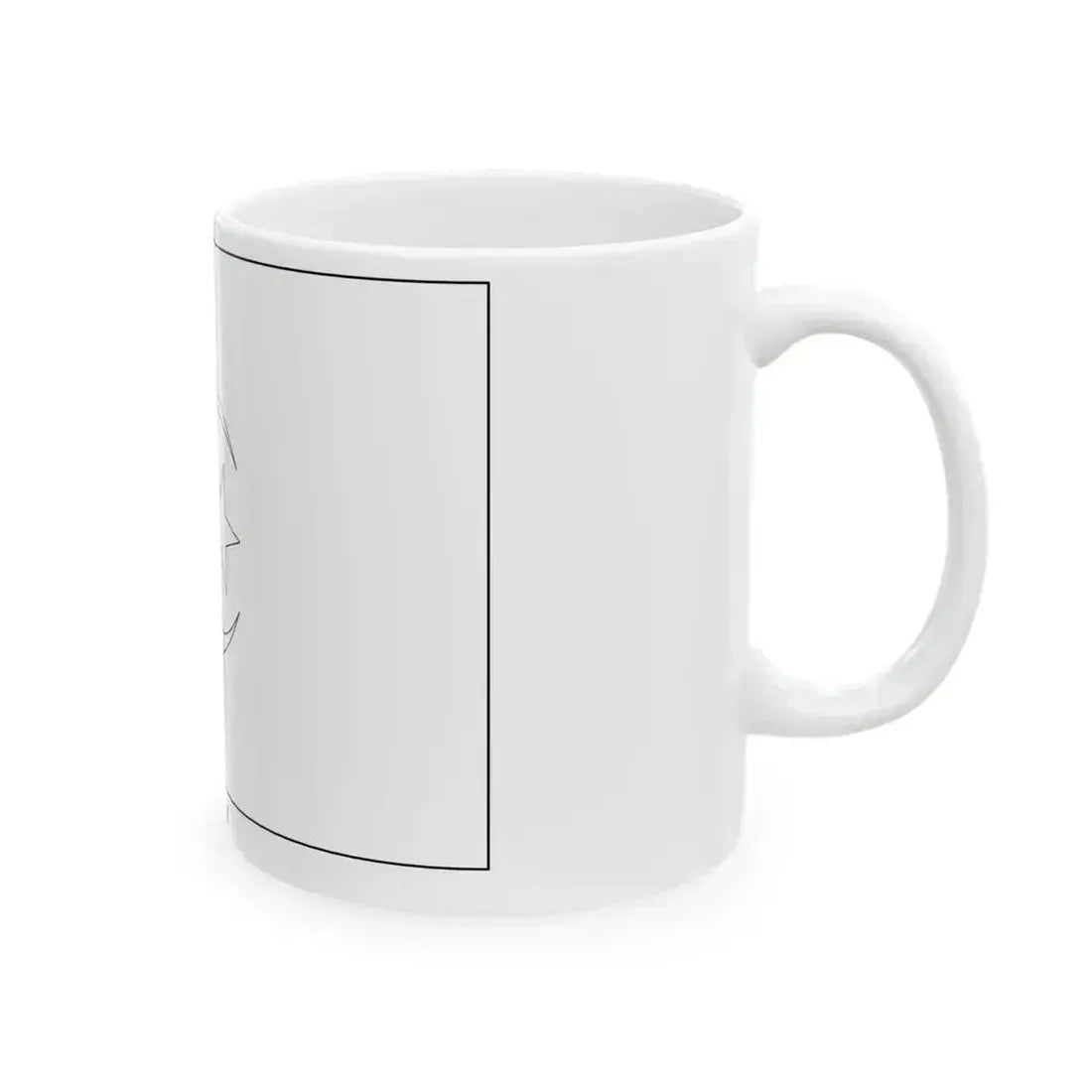 Flag of Algeria colouring page (Algeria) White Coffee Mug - Go Mug Yourself