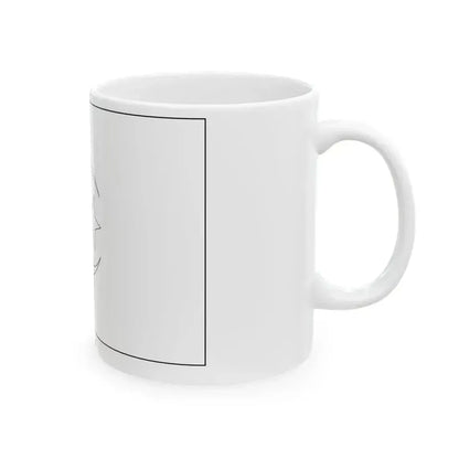 Flag of Algeria colouring page (Algeria) White Coffee Mug - Go Mug Yourself