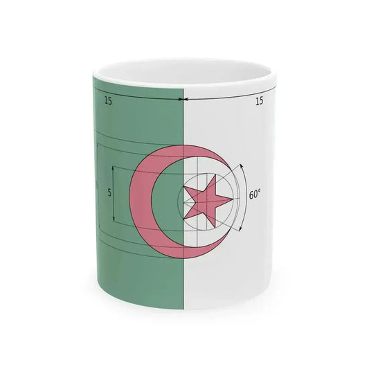 Flag of Algeria construction (Algeria) White Coffee Mug 11oz - Go Mug Yourself