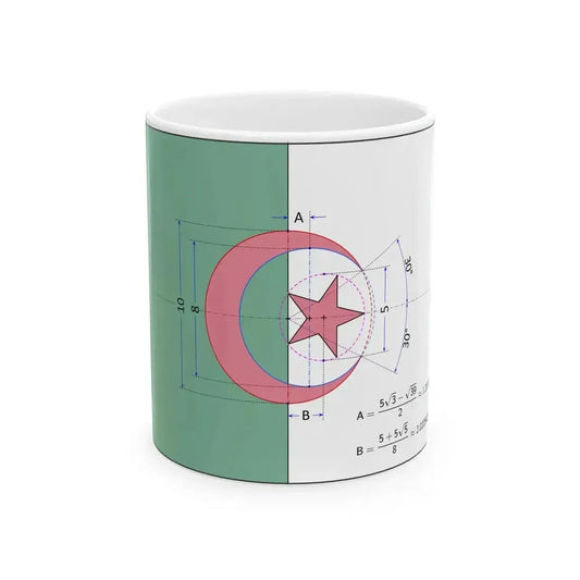 Flag of Algeria construction sheet (Algeria) White Coffee Mug 11oz - Go Mug Yourself