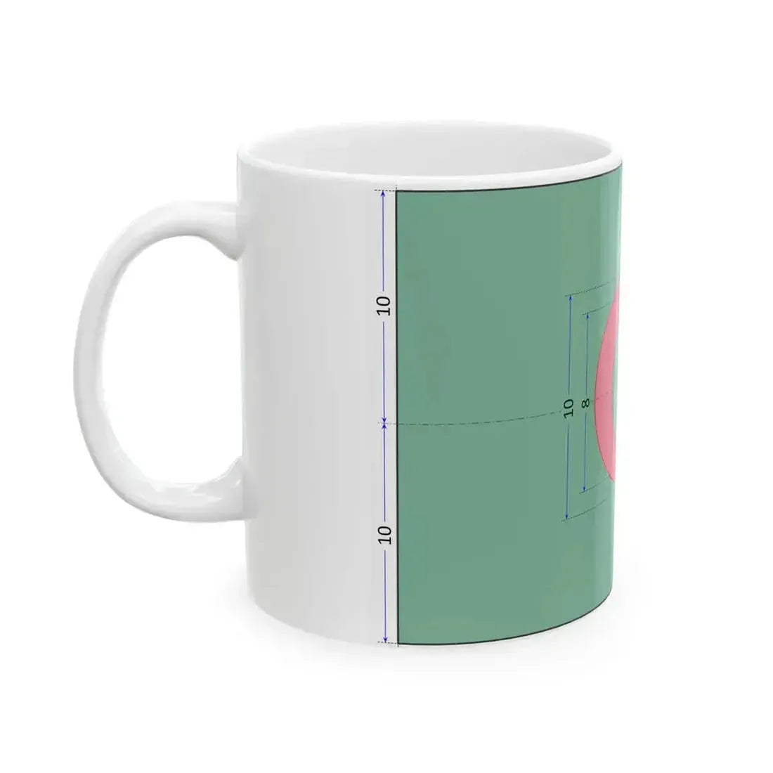Flag of Algeria construction sheet (Algeria) White Coffee Mug - Go Mug Yourself