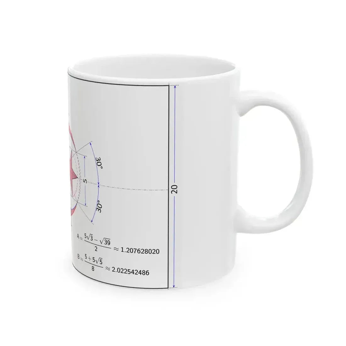 Flag of Algeria construction sheet (Algeria) White Coffee Mug - Go Mug Yourself