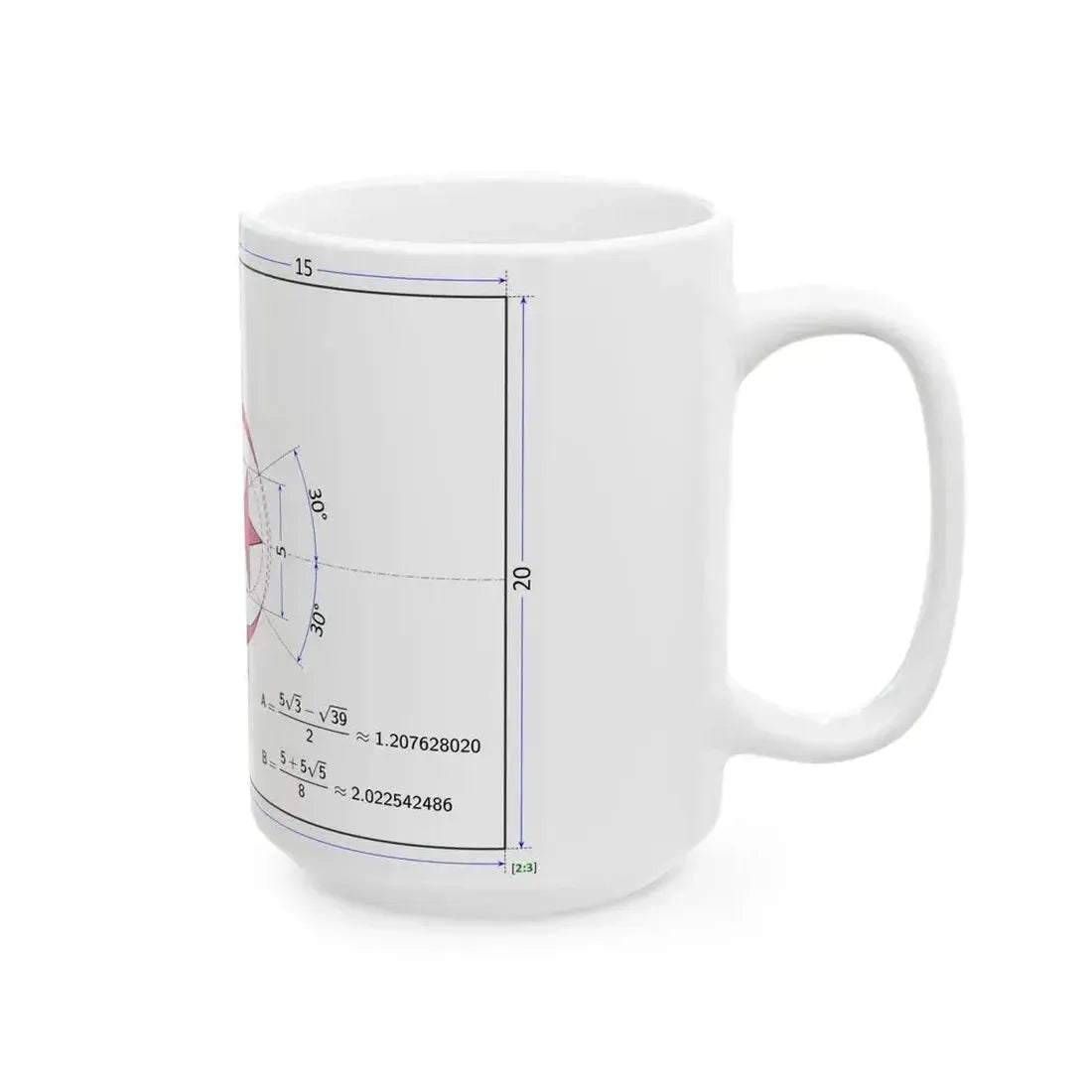 Flag of Algeria construction sheet (Algeria) White Coffee Mug - Go Mug Yourself