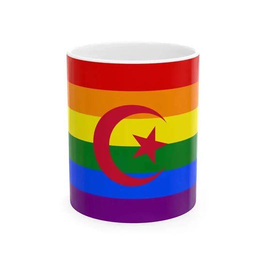 Flag of Algeria Gay Pride (Algeria) White Coffee Mug 11oz - Go Mug Yourself