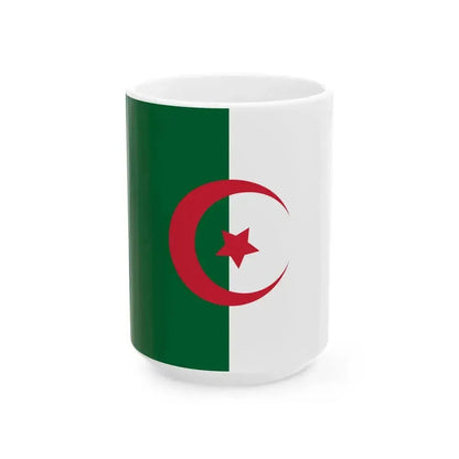 Flag of Algeria variant (Algeria) White Coffee Mug 15oz - Go Mug Yourself