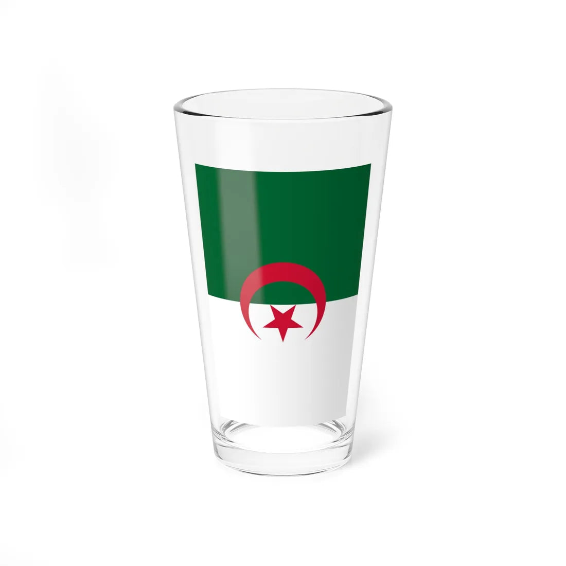 Flag of Algeria vertical (Algeria) Pint Glass 16oz 16oz - Go Mug Yourself