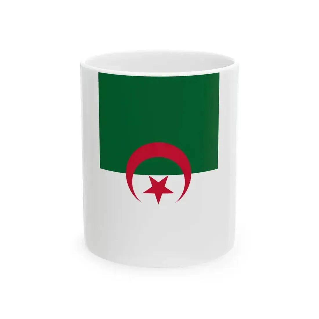 Flag of Algeria vertical (Algeria) White Coffee Mug 11oz - Go Mug Yourself